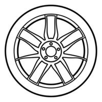 rims of supercar for use as a option button in a website, no detail, no tire, illustration vector