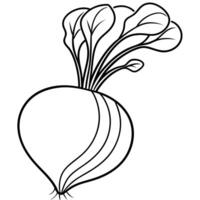 continuous single line drawing of beetroot line art illustration, illustration line vector