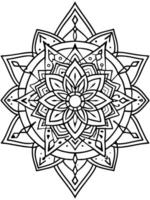 perfect and detailed fractal mandala that blends complex geometric patterns with traditional vector