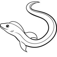 eel gliding the eel moves smoothly through the water with minimal body movement, often using vector
