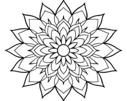 creat a flower mandala, this mandalonl, illustration line art vector