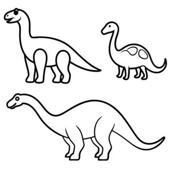 4 set of dinosaur, unique art, different style art solid white color background, vector