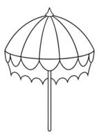 a coloring page of an canopy with no color just black lines, illustration line art vector
