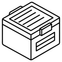 storage icon for digitalization related on white background, illustration line art vector