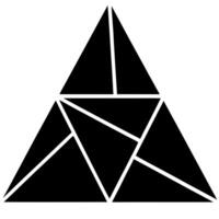 a random shape gradient of black triangular shapes, illustration line art vector