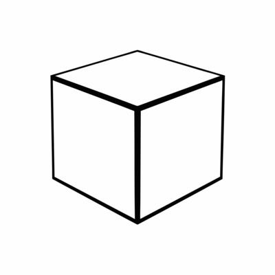 cube, illustration line art