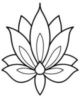 a coloring page of an goddia flower with no color just black lines, illustration line art vector