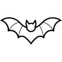 bats icon silhouette style with a white background, illustration line art vector