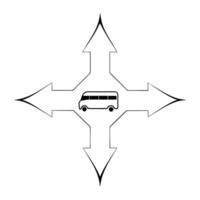 design a logo with arrows pointing in different directions, symbolizing movement and progress the vector