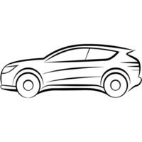 a sporty suv coupe with dynamic, flowing lines side profile showing a blend of sportiness and vector