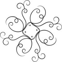 classic calligraphy swirls swashes, illustration line art vector