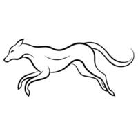 flowing lines that trace the silhouette of a running animal, capturing its movement, vector