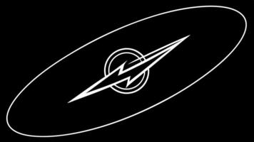 minimalist 3d logo design featuring a color gold comet on a black background include big front the vector