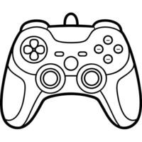 a game controller with oversized buttons, illustration line art vector