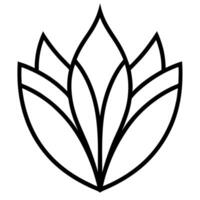 a modern, abstract icon of a tulip, using smooth curves and bold colors, illustration line vector