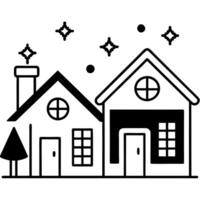 design houses in black and white as svg files in home sweet home style embellishments and graphics, vector