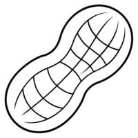 3d rendering of dynamic peanut silhouette beautiful line art, illustration line art vector