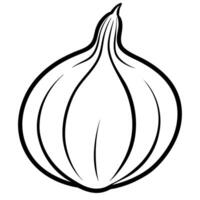 3d-rendering-of-dynamic-onion-with-white-background, illustration line art vector