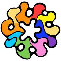 colourful abstract shapes fluid hand drawn organic shapes shape creative element, vector