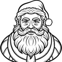 santa claus, christmas, bold line, detail line, simplify color, sharp line, full body, vector
