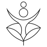 an image of health wellness silhouette with a white background, illustration line vector