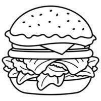 a burger topped with crispy bacon and fresh lettuce on a clean background, a beaver isolated on a vector