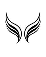 a illustration of an abstract interpretation of wings with flowing, curved lines that vector