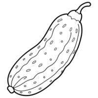 continuous single line drawing of cucumber line art illustration, illustration line vector