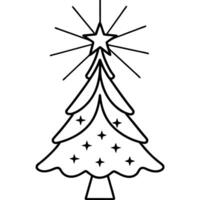 a crystal christmas tree topper sparkling under the lights, with ribbons cascading down, vector