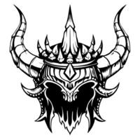 a gigantic crown only of dark, twisted metal with abstract, horn-like protrusions radiating a vector