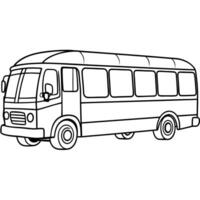 continuous single line drawing of bus line art illustration, illustration line art vector