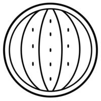 watermelon icon, illustration line art vector