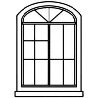 window, illustration line art vector