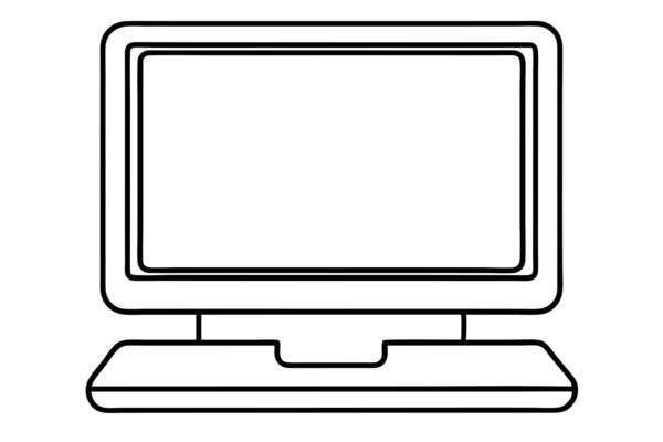computer line art illustration, illustration line art