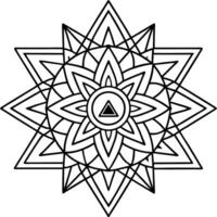 triangle simple mandela art, illustration line art vector