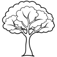 tree, illustration line art vector