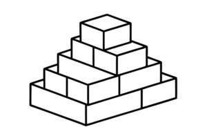 building blocks or a foundationbase symbol, representing strength and stability, vector