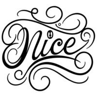 classic calligraphy swirls swashes nice, illustration line art vector