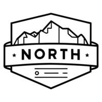 a logotype for the company north the company produces mineral wool and construction vector