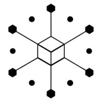 a visual representation of blockchain technology using an abstract grid as the background the grid vector