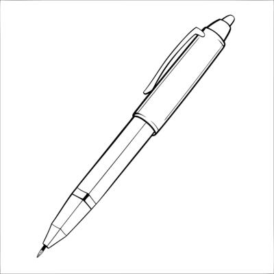 Pen Black And White Vector Art, Icons, and Graphics for Free Download
