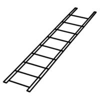 agility ladder on a white background, illustration line art vector
