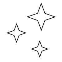 minimalism, image of stars, illustration line art vector