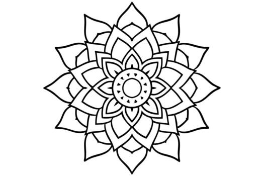 a mandala inspired by the patterns of hindu rangoli, using colorful, symmetrical designs, vector