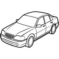blank car coloring pages, illustration line art vector