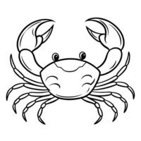 crab, illustration line art vector