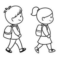 back to school, illustration line art vector