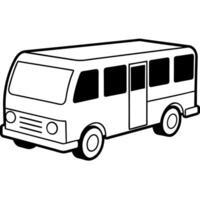ac bus, illustration line art vector