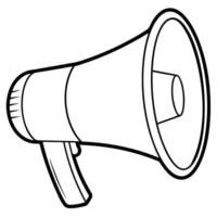 megaphone, illustration line art vector