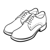 chelsea shoes, illustration line art vector